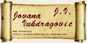 Jovana Vukdragović vizit kartica